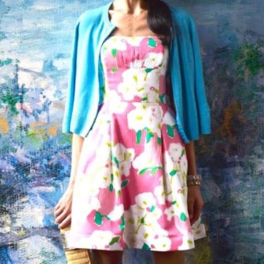 《 Lilly Pulitzer 》Strapless Blossom Dress - Picture 1 of 5